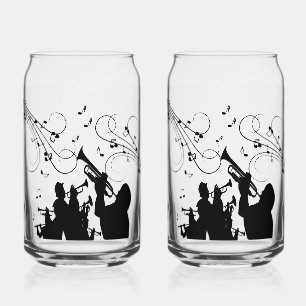 Trumpet Section Jazz Music Can Glass
