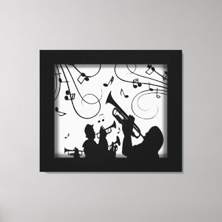 Trumpet Section Jazz Music  Canvas Print