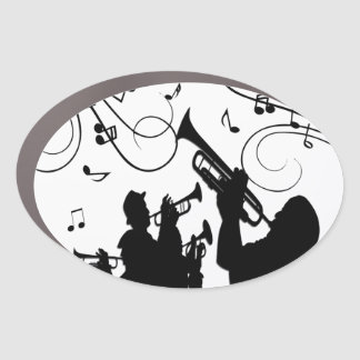 Trumpet Section Jazz Music Car Magnet
