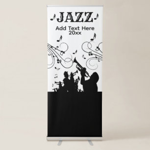 Trumpet Section Jazz Music Custom Text Retractable Banner