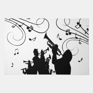 Trumpet Section Jazz Music Doormat