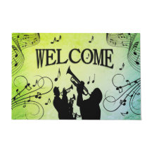 Trumpet Section Jazz Music Green