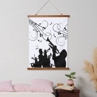 Trumpet Section Jazz Music Hanging Tapestry