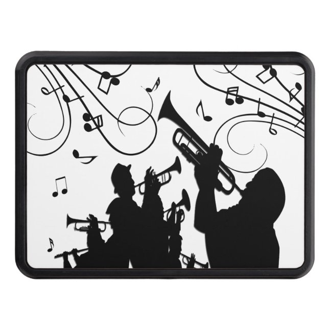 Trumpet Section Jazz Music Hitch Cover (Front)