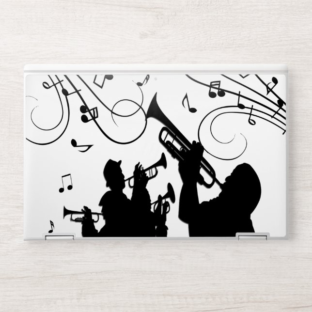 Trumpet Section Jazz Music HP Laptop Skin (Front)