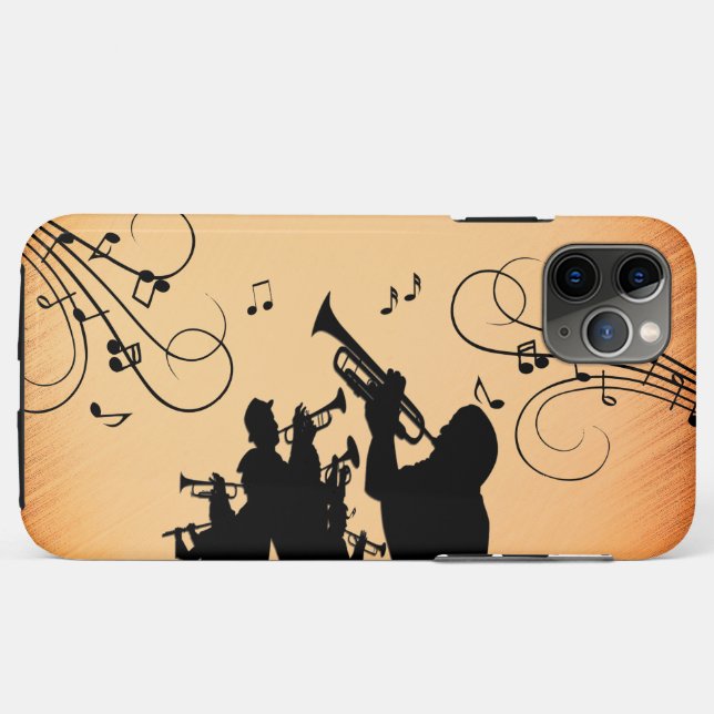 Trumpet Section Jazz Music Orange  Case-Mate iPhone Case (Back (Horizontal))