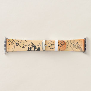 Trumpet Section Jazz Music Orange Rust Apple Watch Band