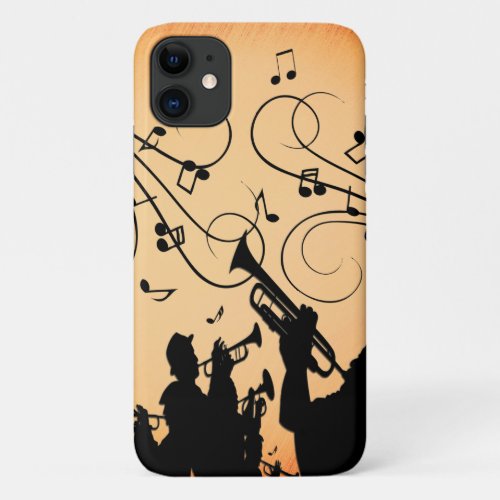 Trumpet Section Jazz Music Orange Rust iPhone 11 Case