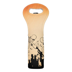 Trumpet Section Jazz Music Orange Rust Wine Bag