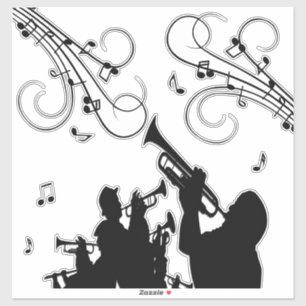 Trumpet Section Jazz Music Sticker