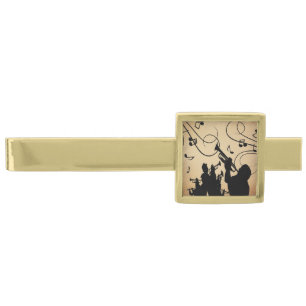Trumpet Section Rustic Music Gold Finish Tie Bar