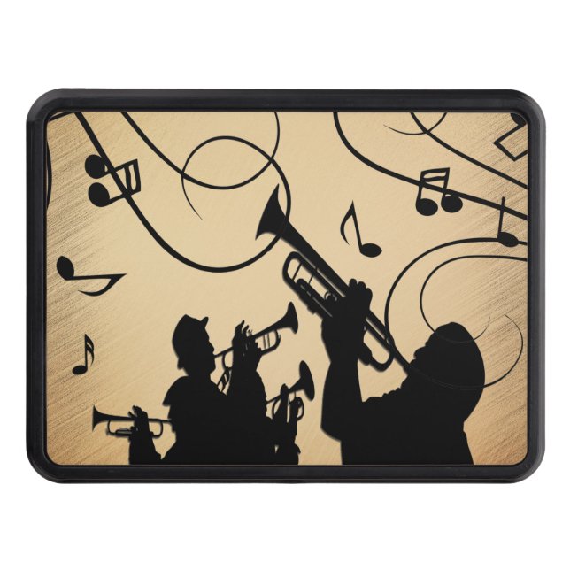 Trumpet Section Rustic Music Hitch Cover (Front)