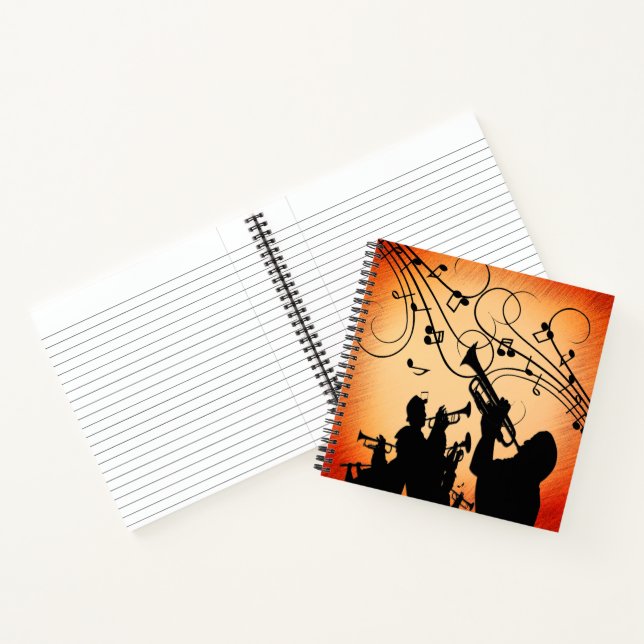 Trumpet Section Rustic Music Notebook (Inside)