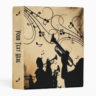 Trumpet Section Rustic Music Personalized Mini Binder