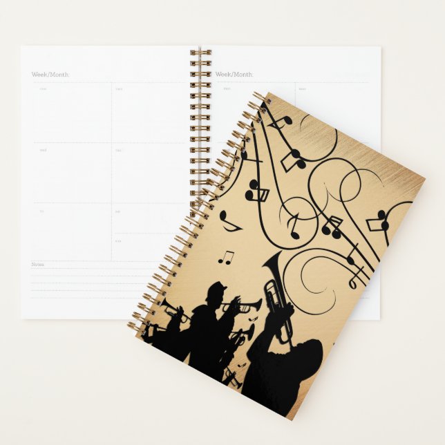 Trumpet Section Rustic Music Planner (Display)