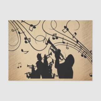 Trumpet Section Rustic Music Tissue Paper