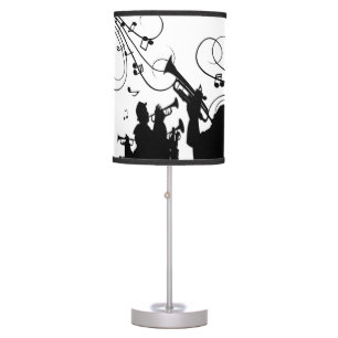 Trumpet Section White Music Table Lamp