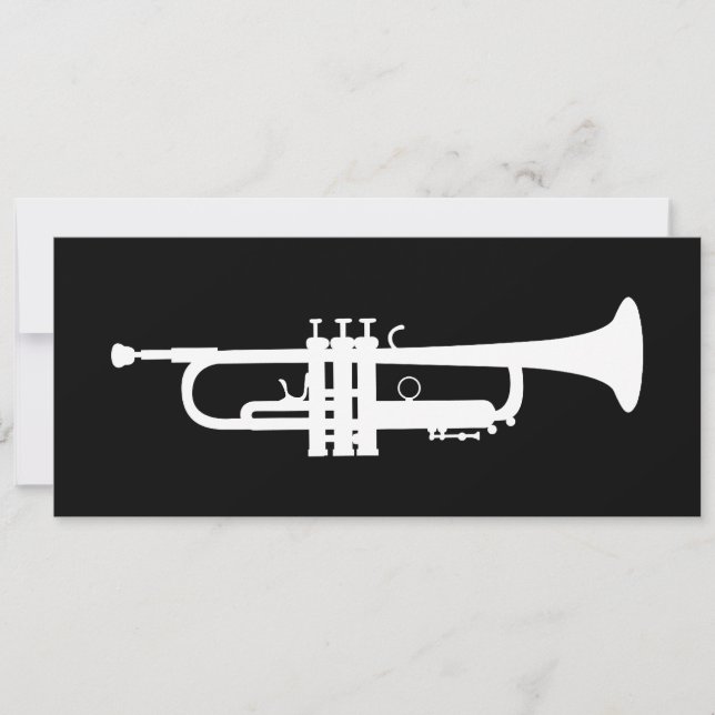 trumpet silhouette invitation (Front)