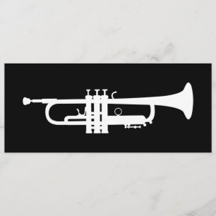 trumpet silhouette invitation
