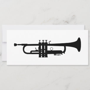 trumpet silhouette invitation