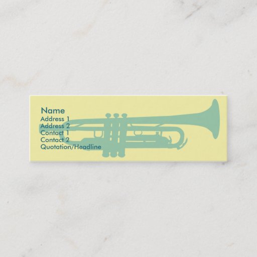 Customizable Trumpet - Skinny Business Card