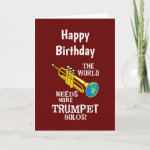 Trumpet Solos Birthday Card