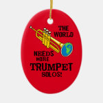 Trumpet Solos Ceramic Ornament