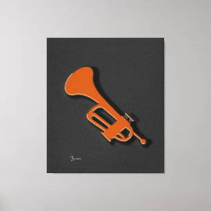 Trumpet Stretched Canvas Print