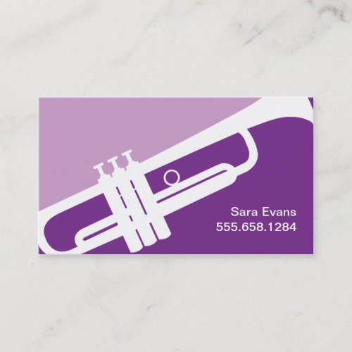Trumpet Teacher Musician Music Instrument Studio Business Card