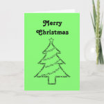 Trumpet Text Christmas Tree Card