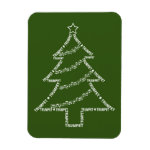 Trumpet Text Christmas Tree Magnet