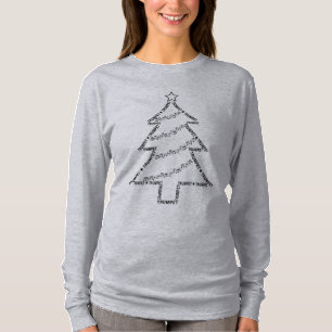 Trumpet Text Christmas Tree T-Shirt