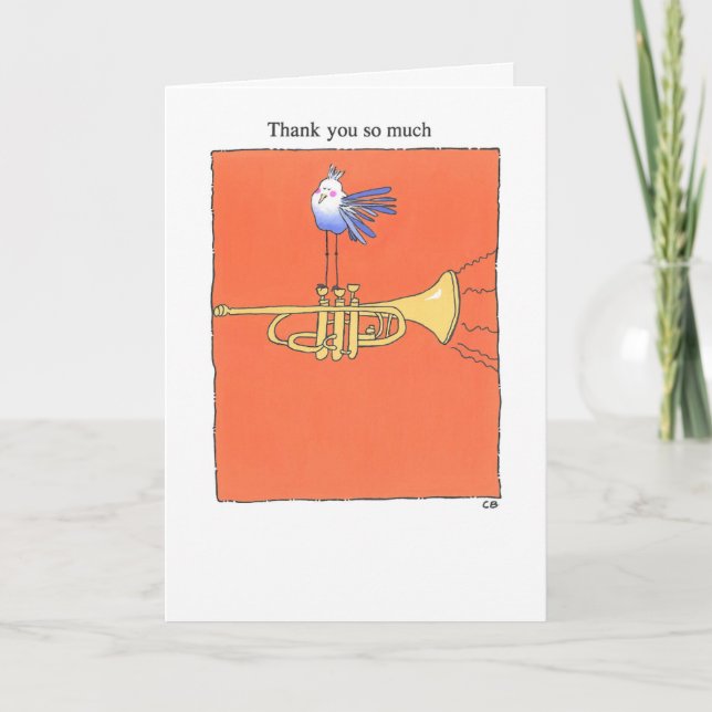 "Trumpet" Thank You Card (Front)