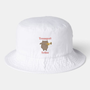 Trumpet Tribe Brown Cat Pink Bucket Hat