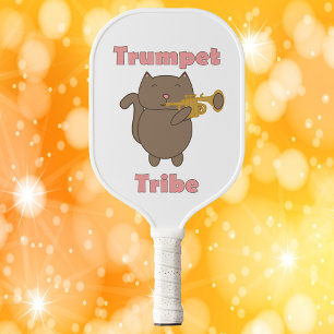 Trumpet Tribe Kawaii Cat Pink Pickleball Paddle