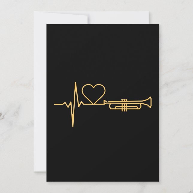 Trumpet - Trumpet Heartbeat Gift Invitation (Front)