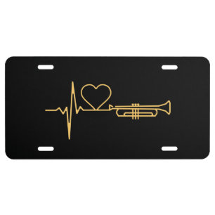 Trumpet - Trumpet Heartbeat Gift License Plate