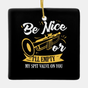 Trumpet Trumpet Player Gift Funny Trumpet Ceramic Ornament