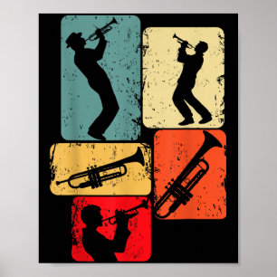 Trumpet Trumpeter Jazz Musician Boys Men Poster