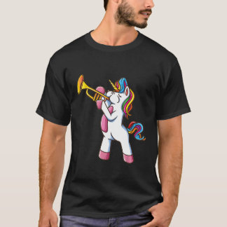 Trumpet Unicorn Marching Band and Jazz Player Gift T-Shirt