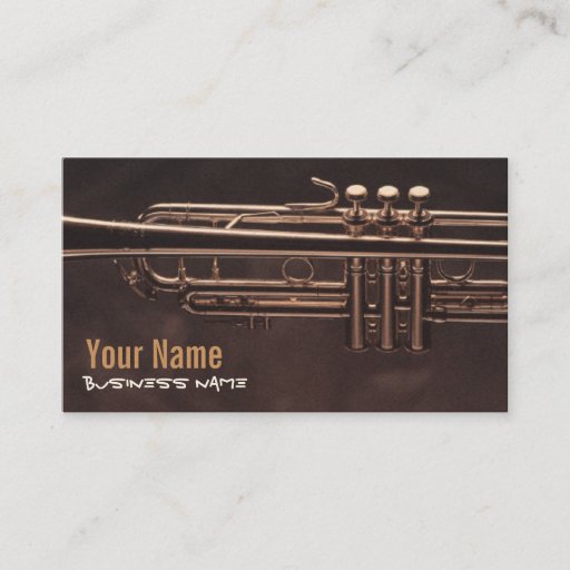 Customizable Trumpet Valves Business Cards