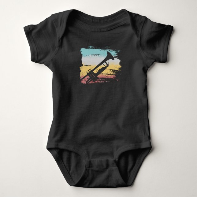 Trumpet Vintage Baby Bodysuit (Front)