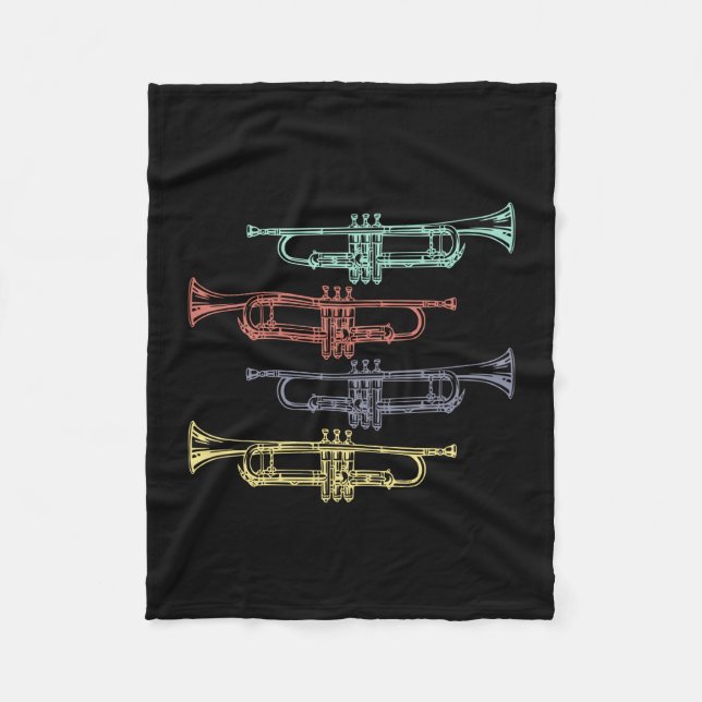 Trumpet Vintage Fleece Blanket (Front)