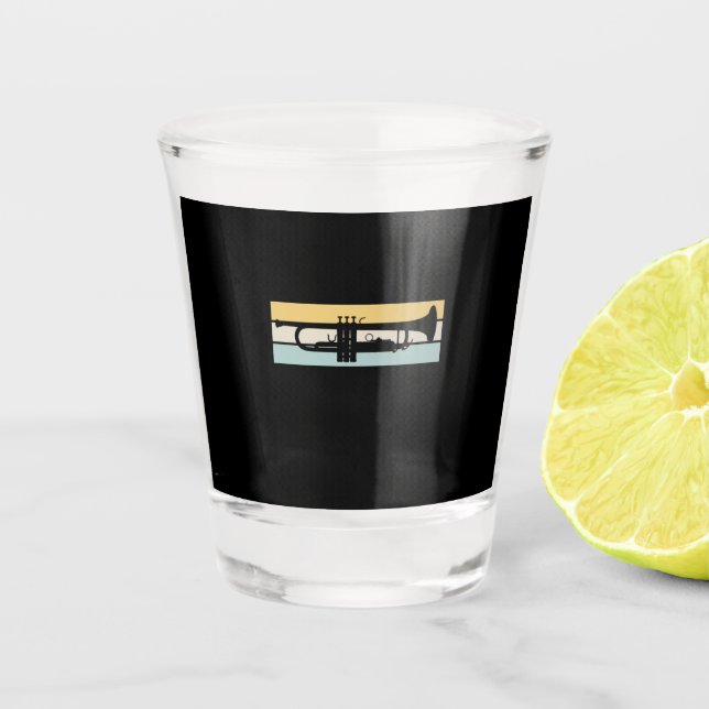 Trumpet Vintage Shot Glass (Front)