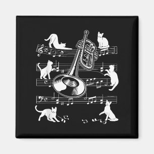 Trumpeter Cats For Cat Loving Trumpet Player  Magnet