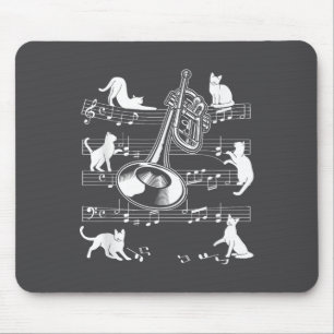 Trumpeter Cats For Cat Loving Trumpet Player Mouse Pad