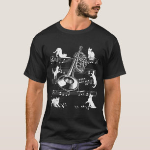 Trumpeter Cats For Cat Loving Trumpet Player  T-Shirt
