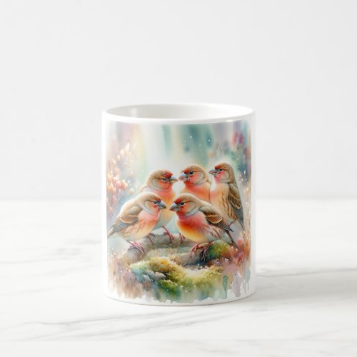 Trumpeter Finches 030624AREF125 _ Watercolor Coffee Mug