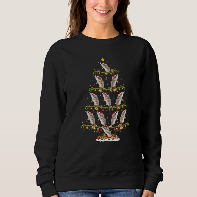 Trumpeter Fish  Xmas Santa Trumpeter Christmas Tre Sweatshirt (Front)