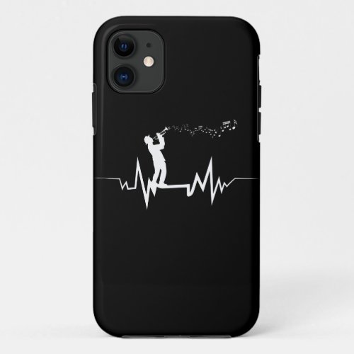 Trumpeter Heartbeat design Cool Gift for Trumpet iPhone 11 Case